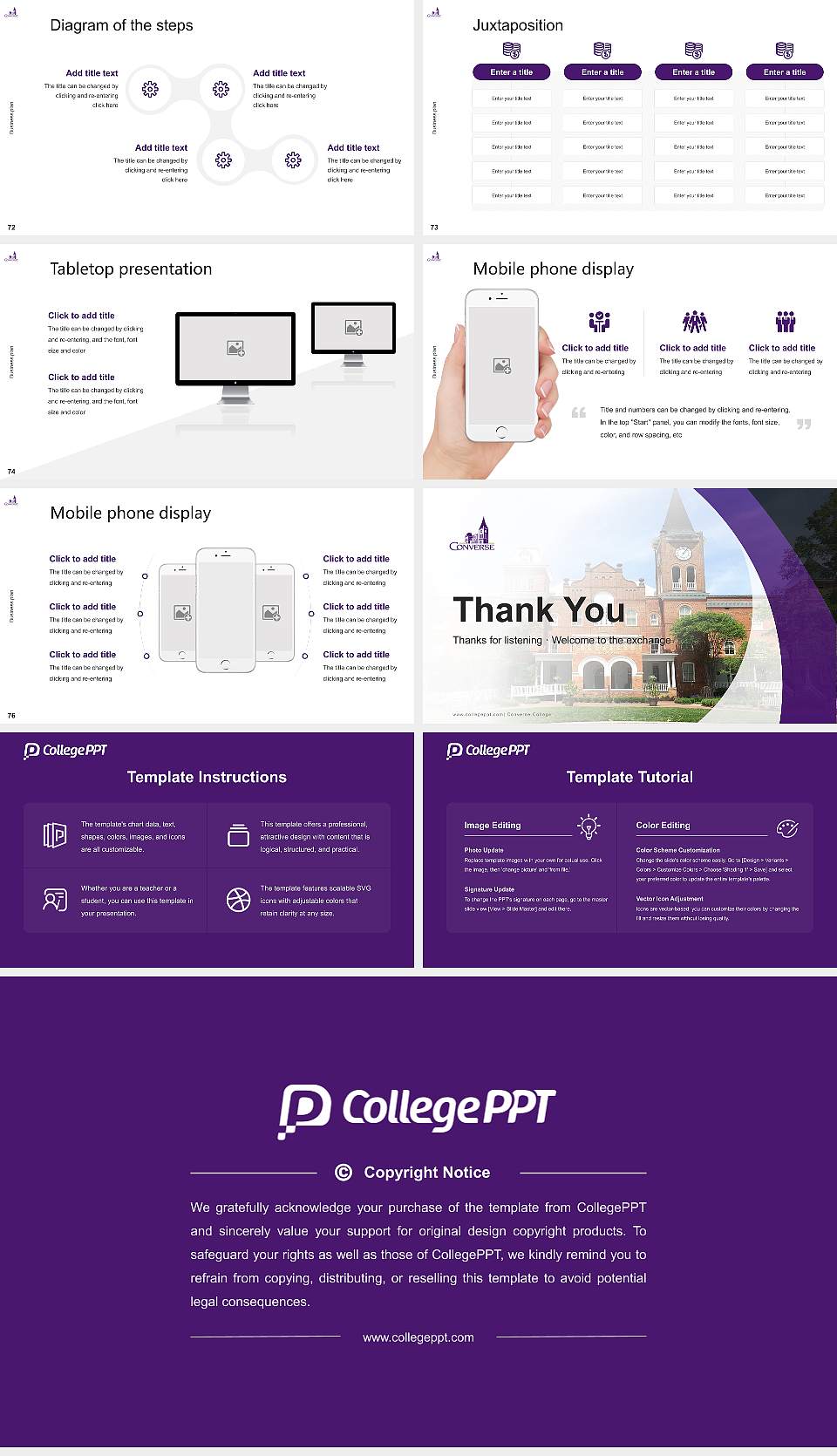 Converse College Competition/Entrepreneurship Contest PPT Template16:9 ratio PPT effect preview image9