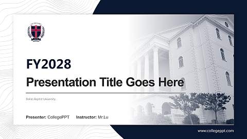 Dallas Baptist University Academic Presentation/Research Findings Report PPT Template