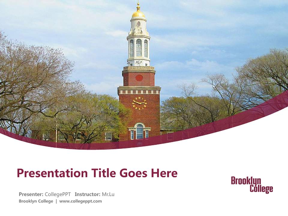 Brooklyn College Course/Courseware Creation PPT Template4:3 ratio PPT effect preview image5