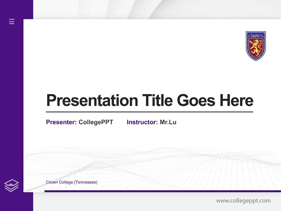 Crown College (Tennessee) Thesis Proposal/Graduation Defense PPT Template4:3 ratio PPT effect preview image5