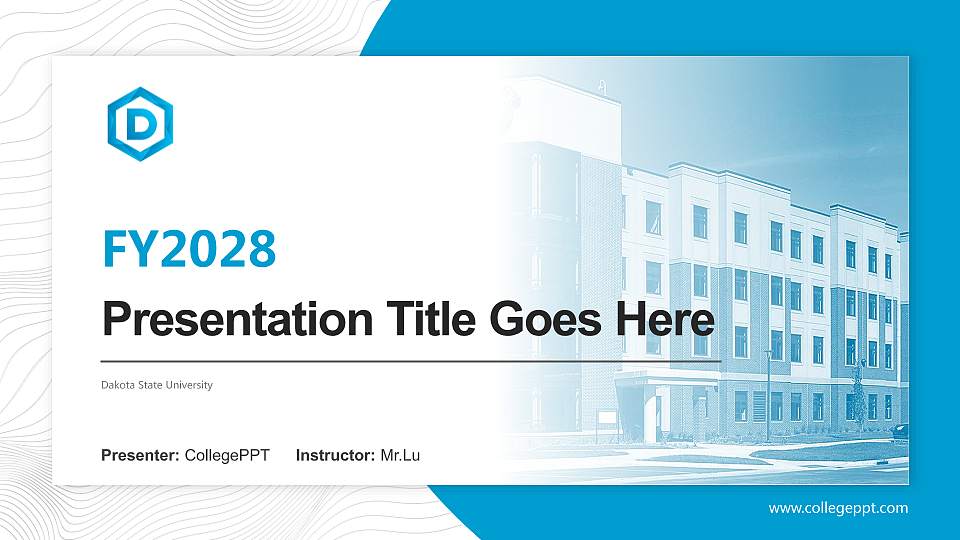 Dakota State University Academic Presentation/Research Findings Report PPT Template16:9 ratio PPT effect preview image