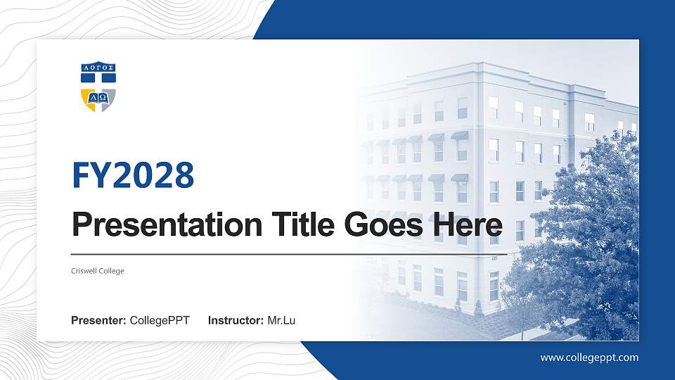 Criswell College Academic Presentation/Research Findings Report PPT Template16:9 ratio PPT effect preview image