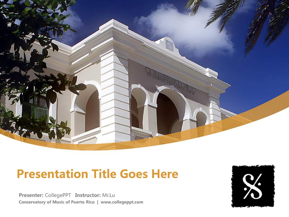 Conservatory of Music of Puerto Rico Course/Courseware Creation PPT Template4:3 ratio PPT effect preview image5