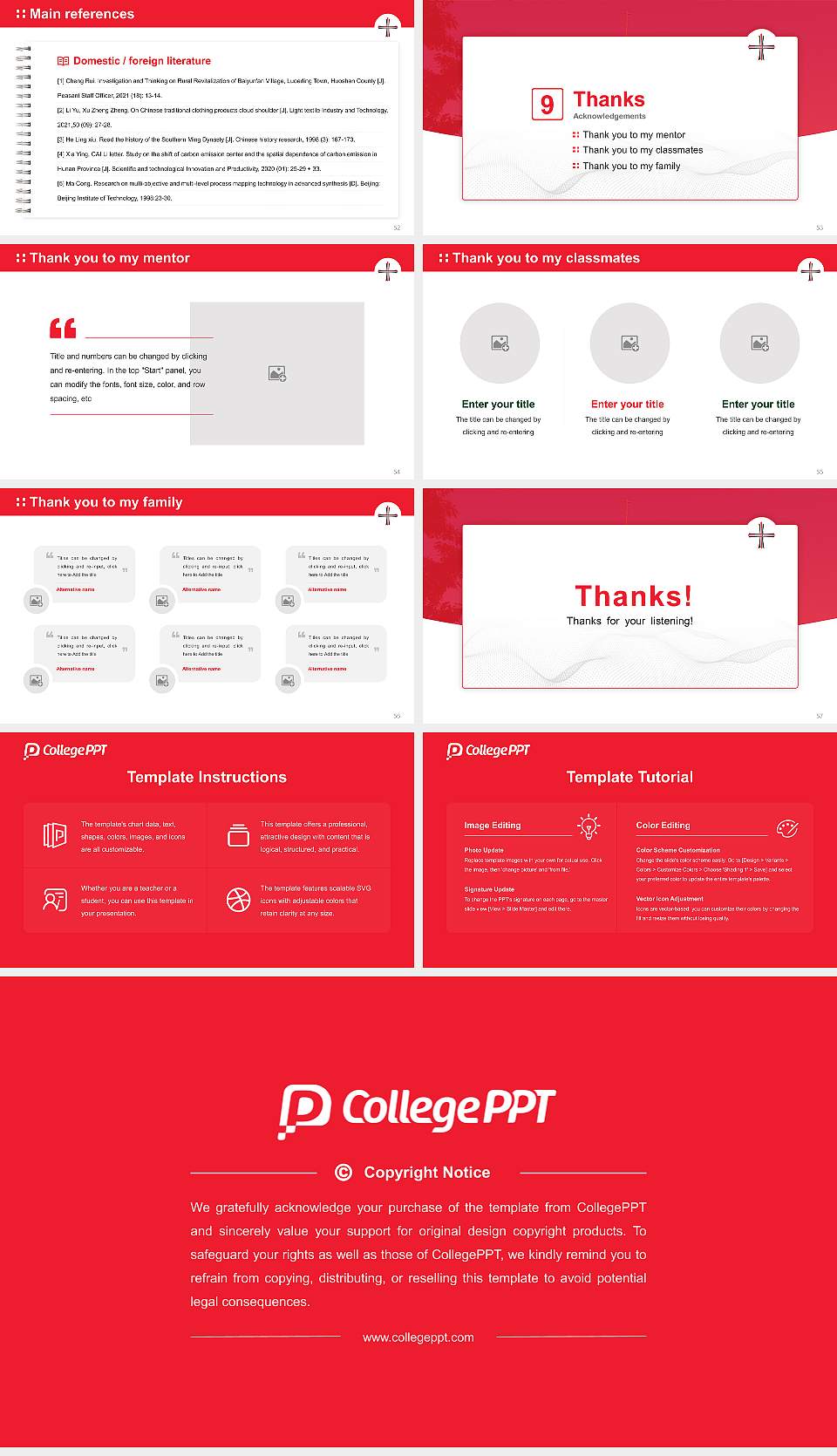 Concordia University-Ann Arbor Graduation Thesis Defense PPT Template16:9 ratio PPT effect preview image7