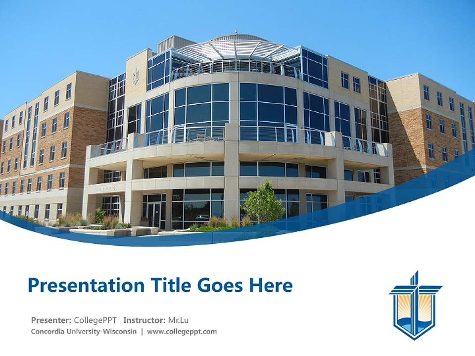 Concordia University-Wisconsin Course/Courseware Creation PPT Template4:3 ratio PPT effect preview image5