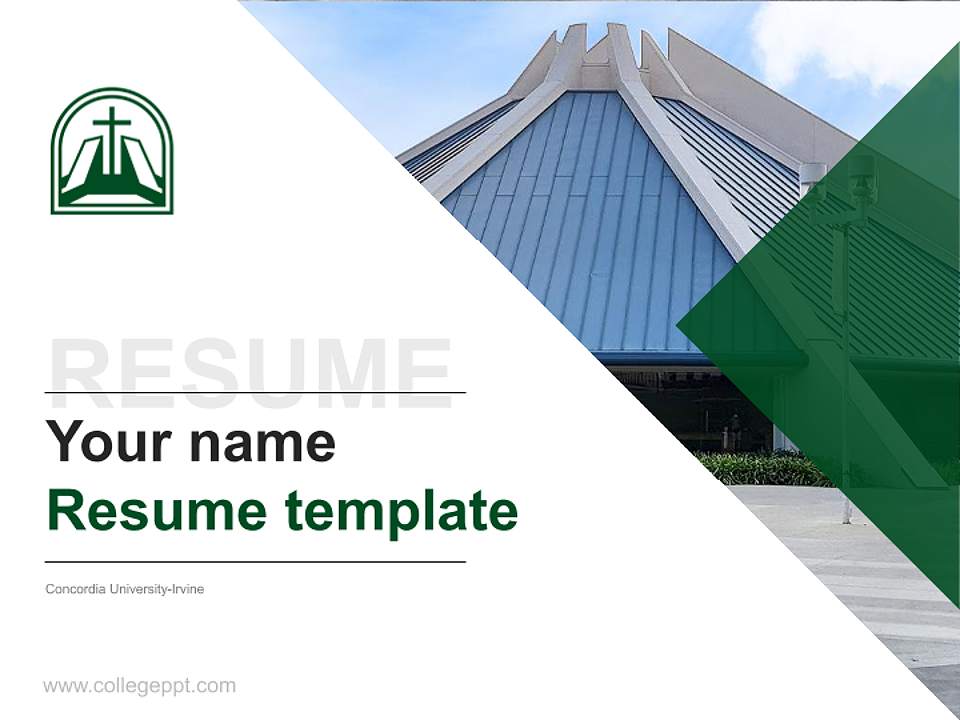 Concordia University-Irvine Resume PPT Template4:3 ratio PPT effect preview image5