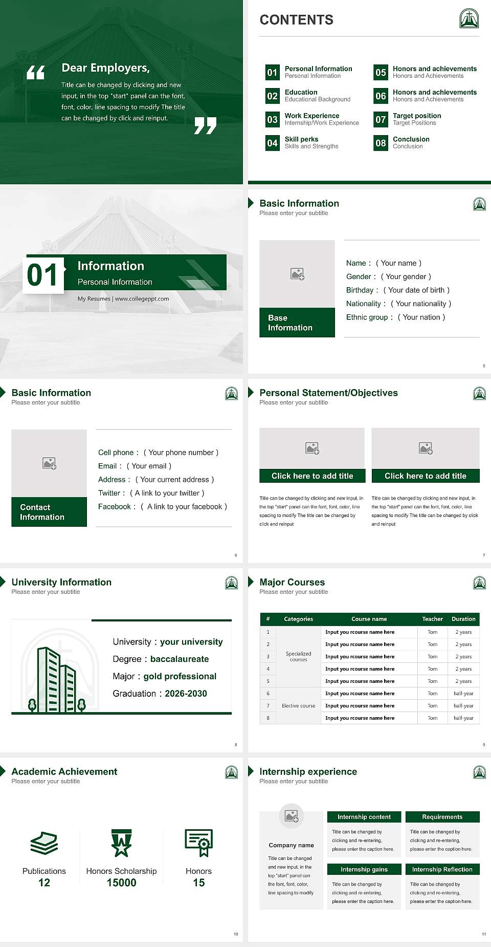 Concordia University-Irvine Resume PPT Template4:3 ratio PPT effect preview image2