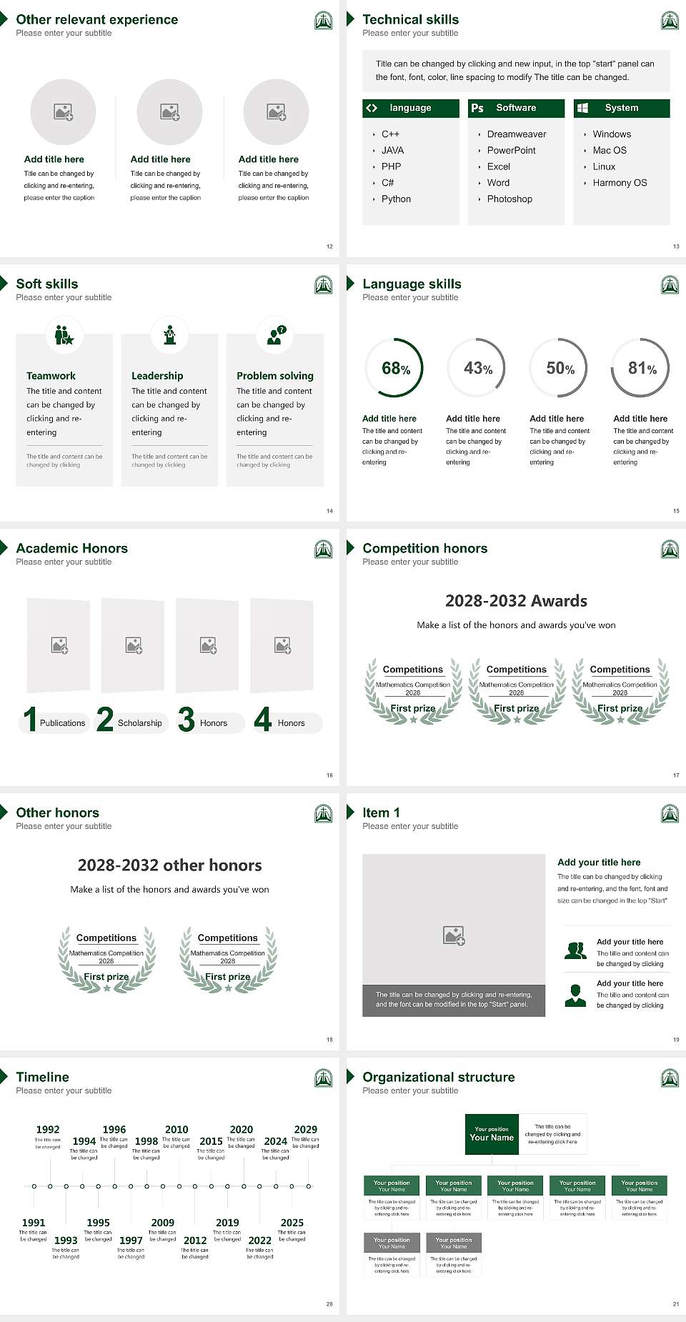 Concordia University-Irvine Resume PPT Template4:3 ratio PPT effect preview image3