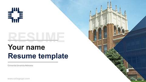 Concordia University-Nebraska Resume PPT Template