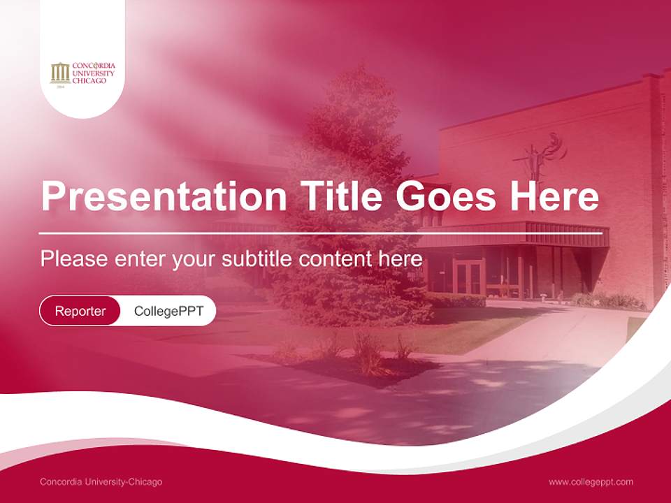 Concordia University-Chicago Lecture Sharing and Networking Event PPT Template4:3 ratio PPT effect preview image4