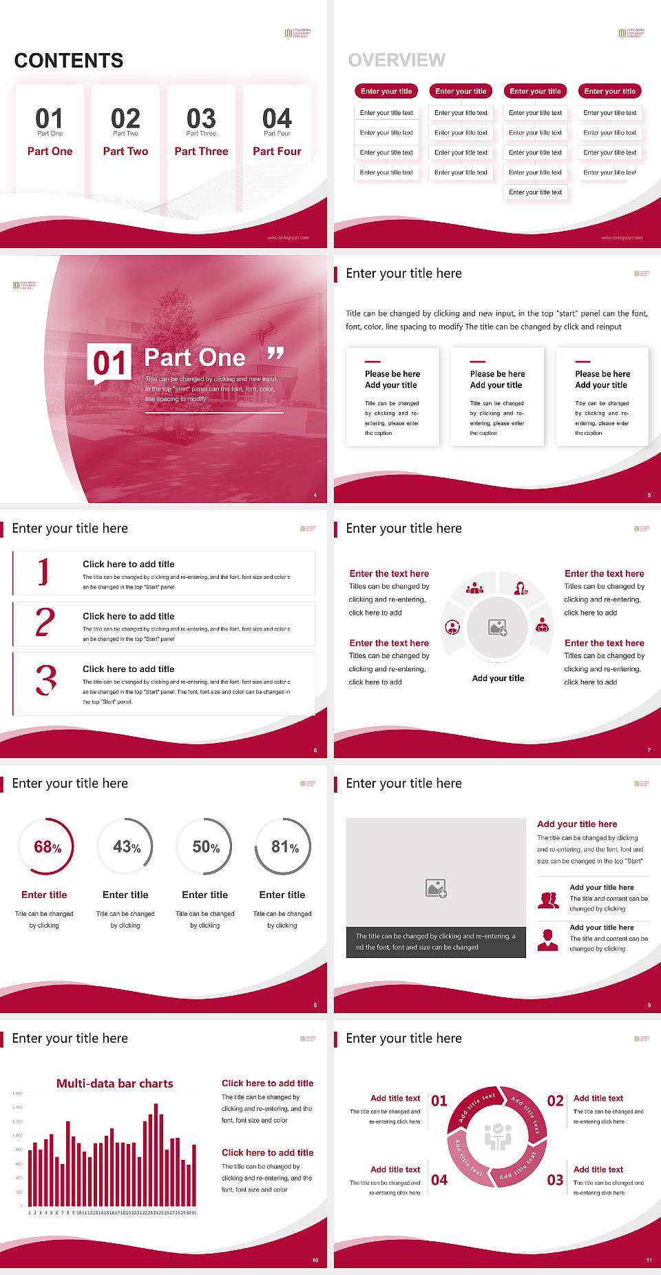 Concordia University-Chicago Lecture Sharing and Networking Event PPT Template4:3 ratio PPT effect preview image2