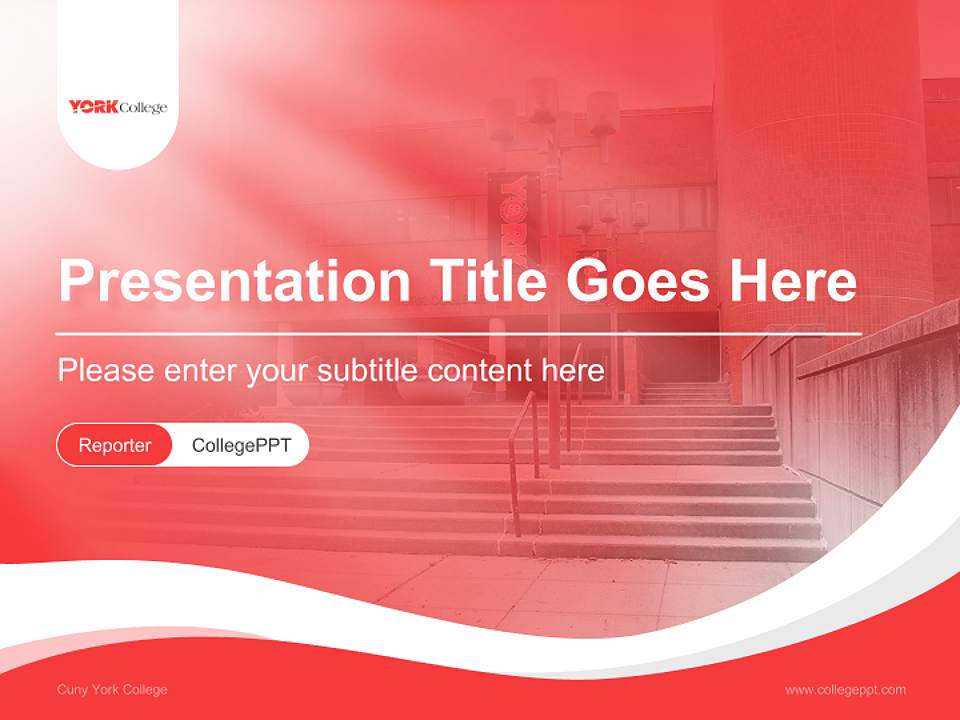 Cuny York College Lecture Sharing and Networking Event PPT Template4:3 ratio PPT effect preview image4