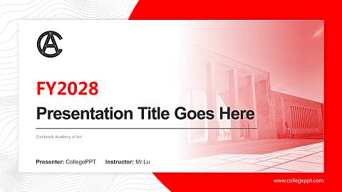 Cranbrook Academy of Art Academic Presentation/Research Findings Report PPT Template