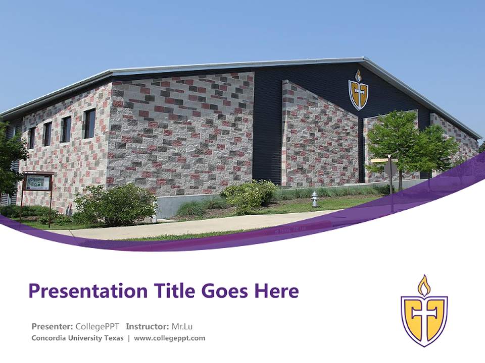 Concordia University Texas Course/Courseware Creation PPT Template4:3 ratio PPT effect preview image5