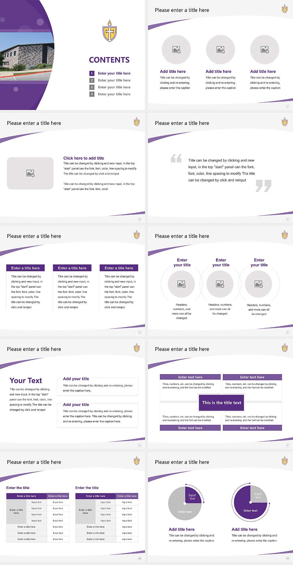 Concordia University Texas Course/Courseware Creation PPT Template4:3 ratio PPT effect preview image2