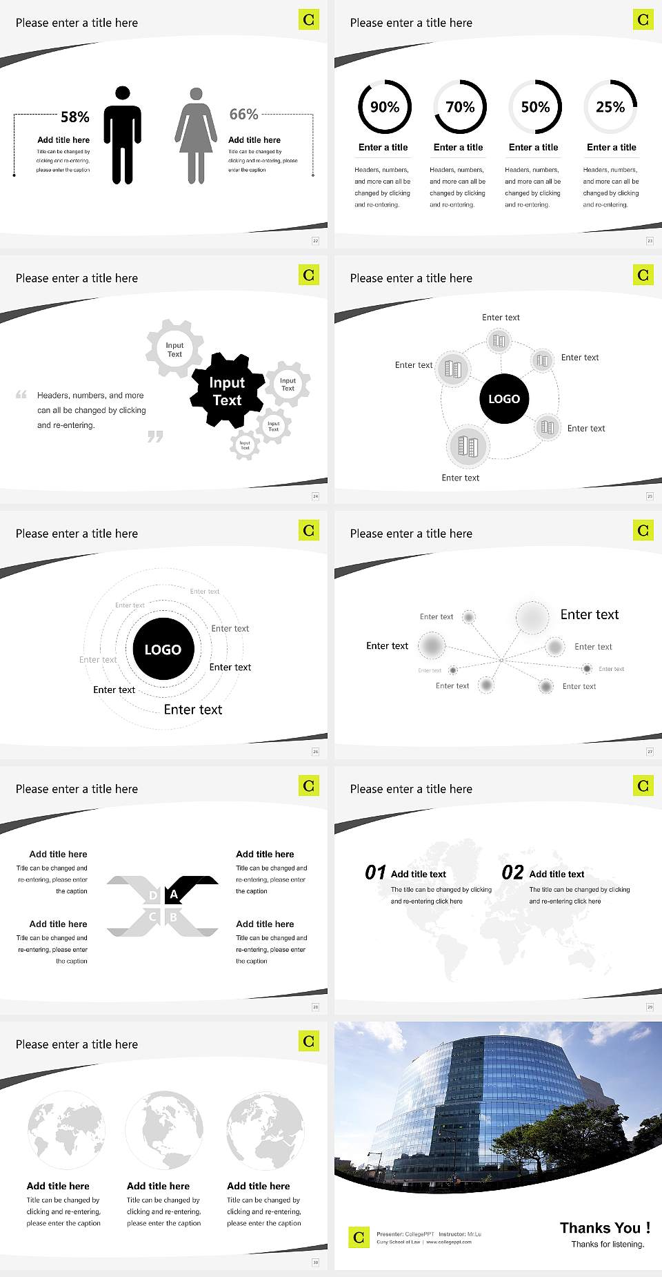 Cuny School of Law Course/Courseware Creation PPT Template4:3 ratio PPT effect preview image4