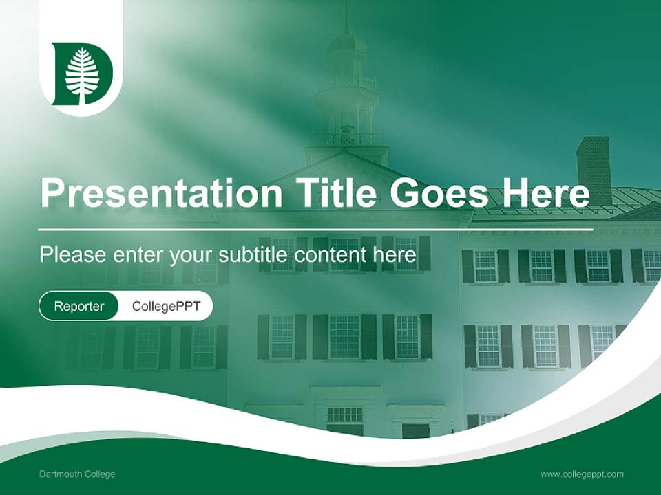 Dartmouth College Lecture Sharing and Networking Event PPT Template4:3 ratio PPT effect preview image4