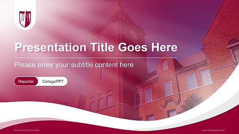 Cumberland University Lecture Sharing and Networking Event PPT Template