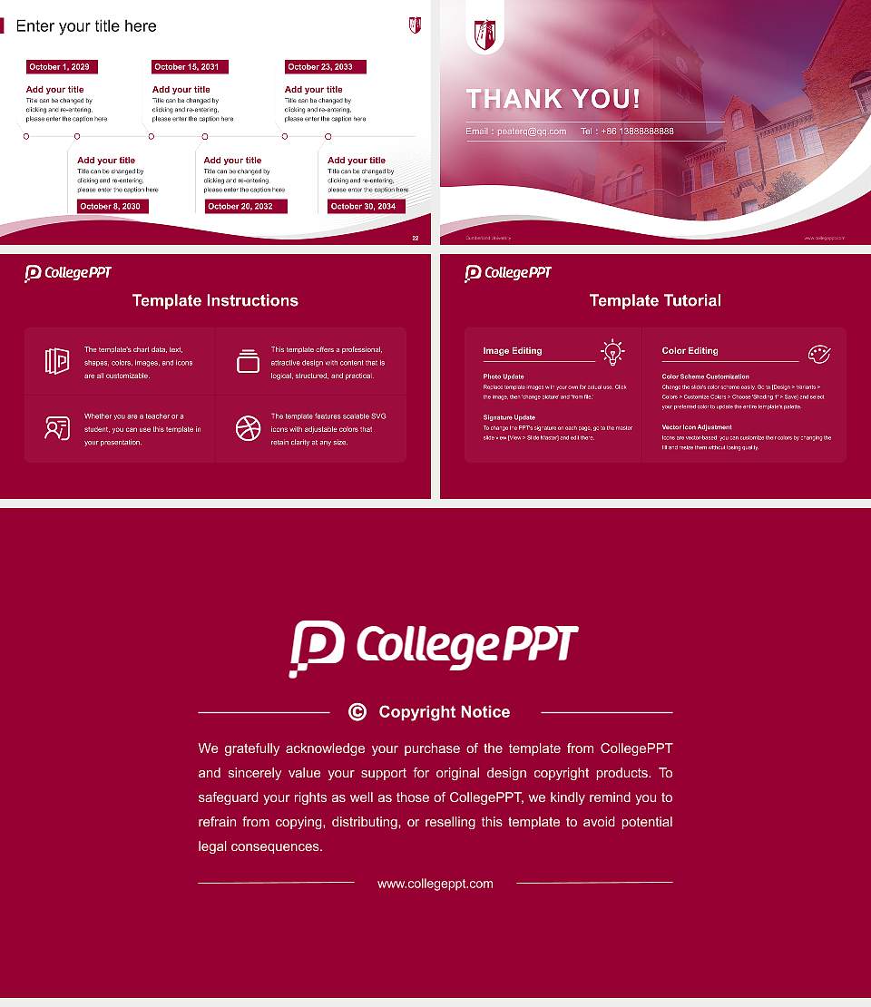 Cumberland University Lecture Sharing and Networking Event PPT Template16:9 ratio PPT effect preview image4