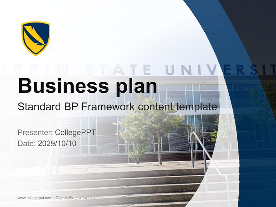 Coppin State University Competition/Entrepreneurship Contest PPT Template4:3 ratio PPT effect preview image9