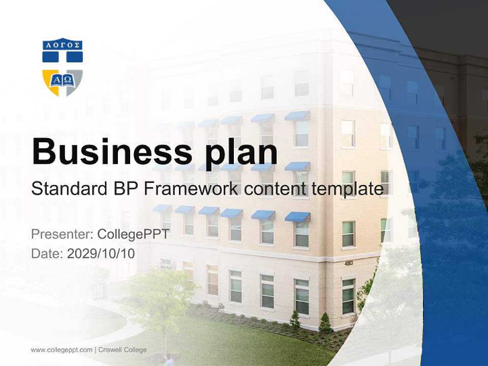 Criswell College Competition/Entrepreneurship Contest PPT Template4:3 ratio PPT effect preview image9