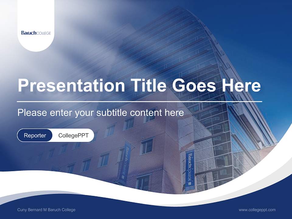 Cuny Bernard M Baruch College Lecture Sharing and Networking Event PPT Template4:3 ratio PPT effect preview image4