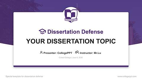 Cornell College Graduation Thesis Defense PPT Template