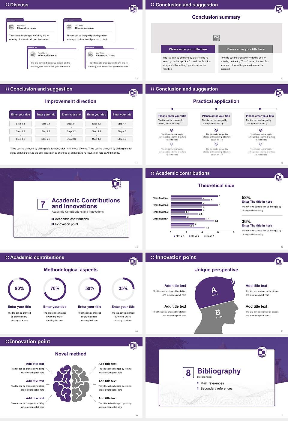 Cornell College Graduation Thesis Defense PPT Template16:9 ratio PPT effect preview image6