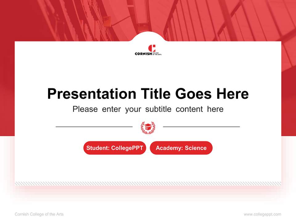 Cornish College of the Arts National Scholarship Defense PPT Template4:3 ratio PPT effect preview image4