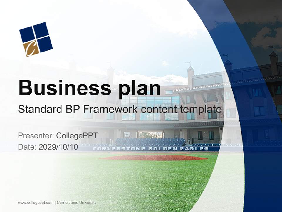 Cornerstone University Competition/Entrepreneurship Contest PPT Template4:3 ratio PPT effect preview image9