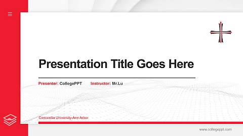 Concordia University-Ann Arbor Thesis Proposal/Graduation Defense PPT Template