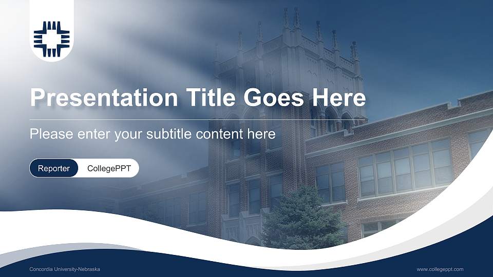 Concordia University-Nebraska Lecture Sharing and Networking Event PPT Template16:9 ratio PPT effect preview image