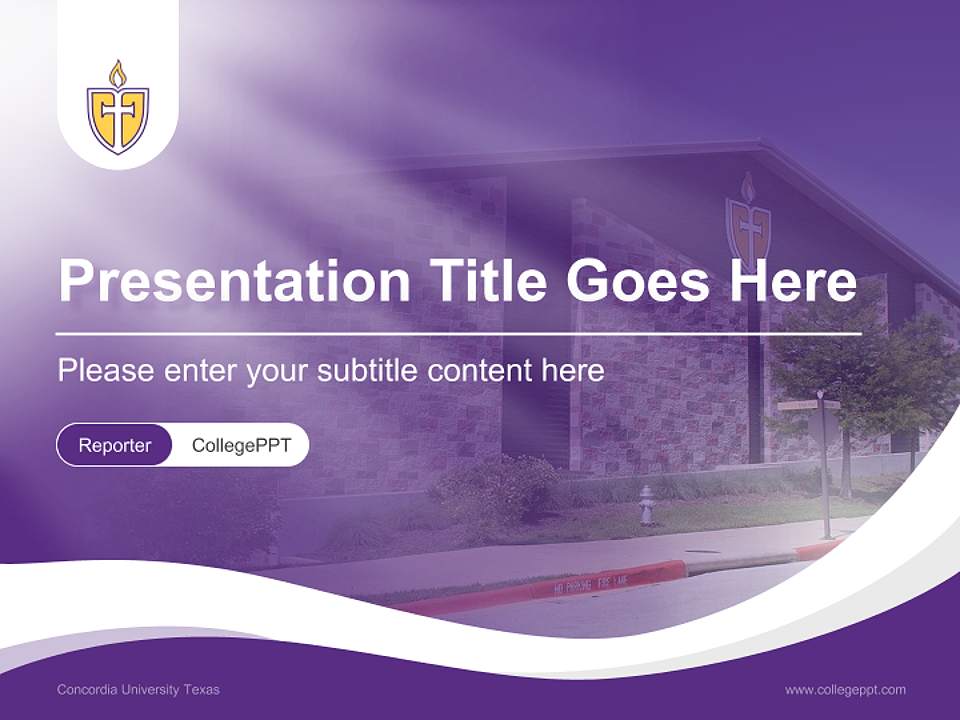 Concordia University Texas Lecture Sharing and Networking Event PPT Template4:3 ratio PPT effect preview image4