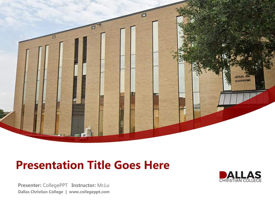 Dallas Christian College Course/Courseware Creation PPT Template4:3 ratio PPT effect preview image5