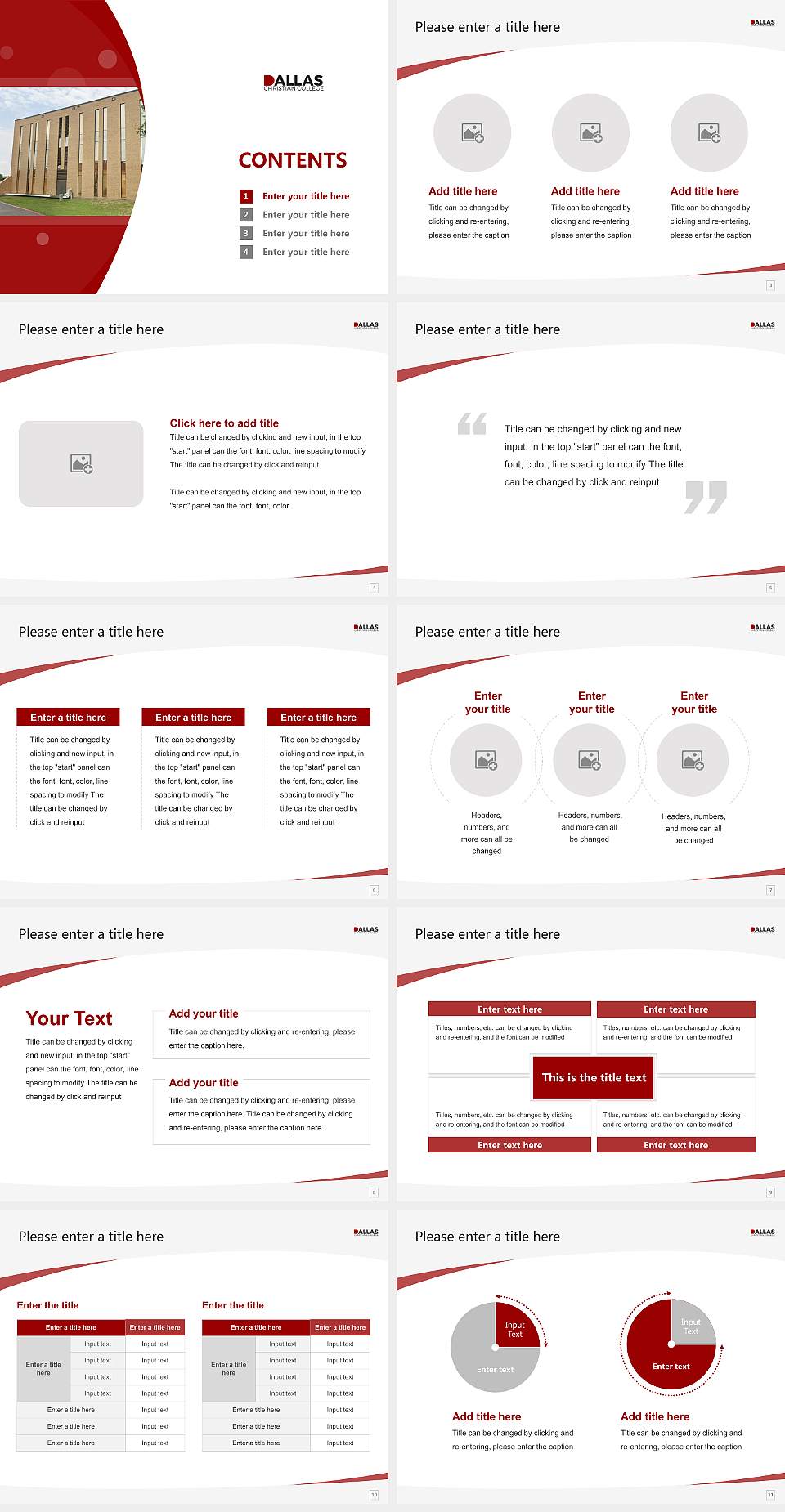 Dallas Christian College Course/Courseware Creation PPT Template4:3 ratio PPT effect preview image2