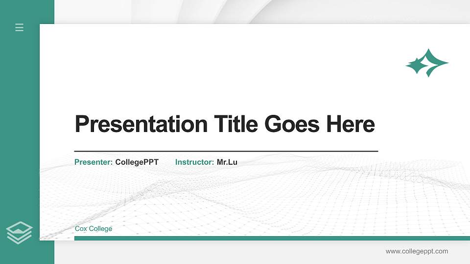 Cox College Thesis Proposal/Graduation Defense PPT Template16:9 ratio PPT effect preview image