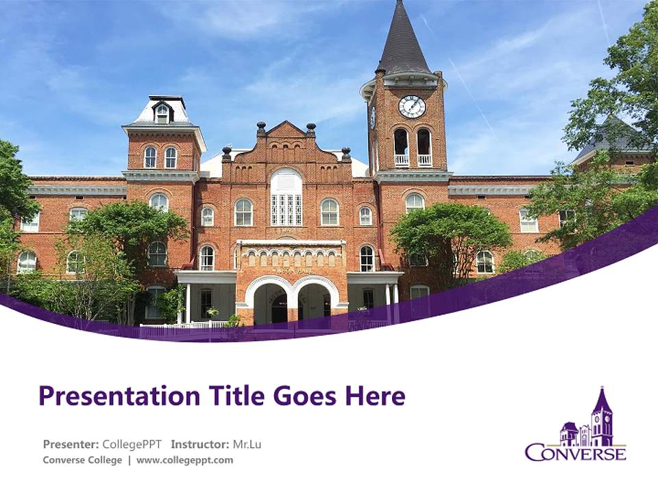 Converse College Course/Courseware Creation PPT Template4:3 ratio PPT effect preview image5