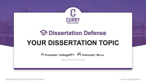 Curry College Graduation Thesis Defense PPT Template