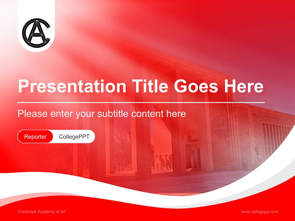 Cranbrook Academy of Art Lecture Sharing and Networking Event PPT Template4:3 ratio PPT effect preview image4