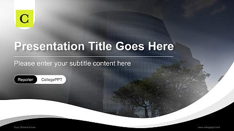 Cuny School of Law Lecture Sharing and Networking Event PPT Template
