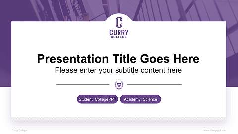 Curry College National Scholarship Defense PPT Template