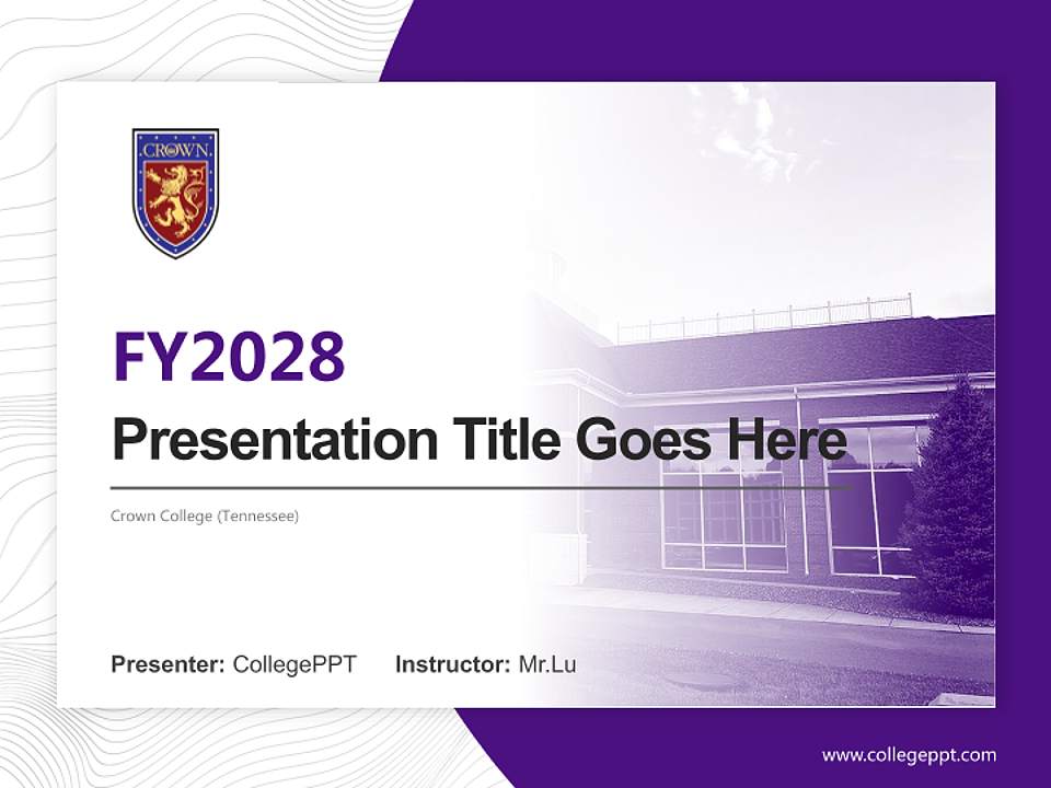 Crown College (Tennessee) Academic Presentation/Research Findings Report PPT Template4:3 ratio PPT effect preview image5