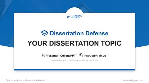 Cuny Graduate School and University Center Graduation Thesis Defense PPT Template