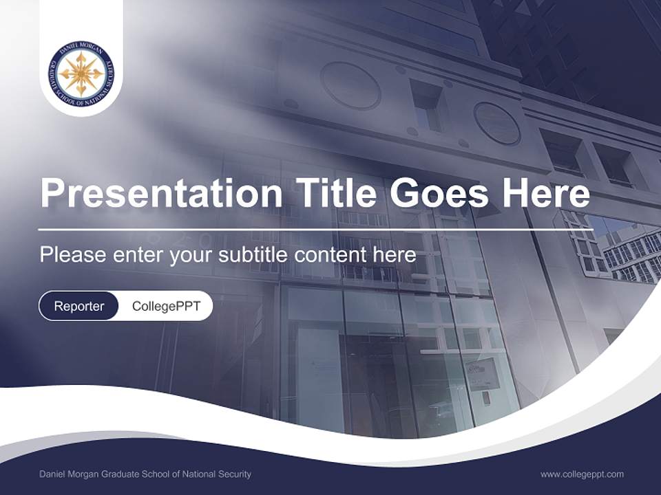 Daniel Morgan Graduate School of National Security Lecture Sharing and Networking Event PPT Template4:3 ratio PPT effect preview image4