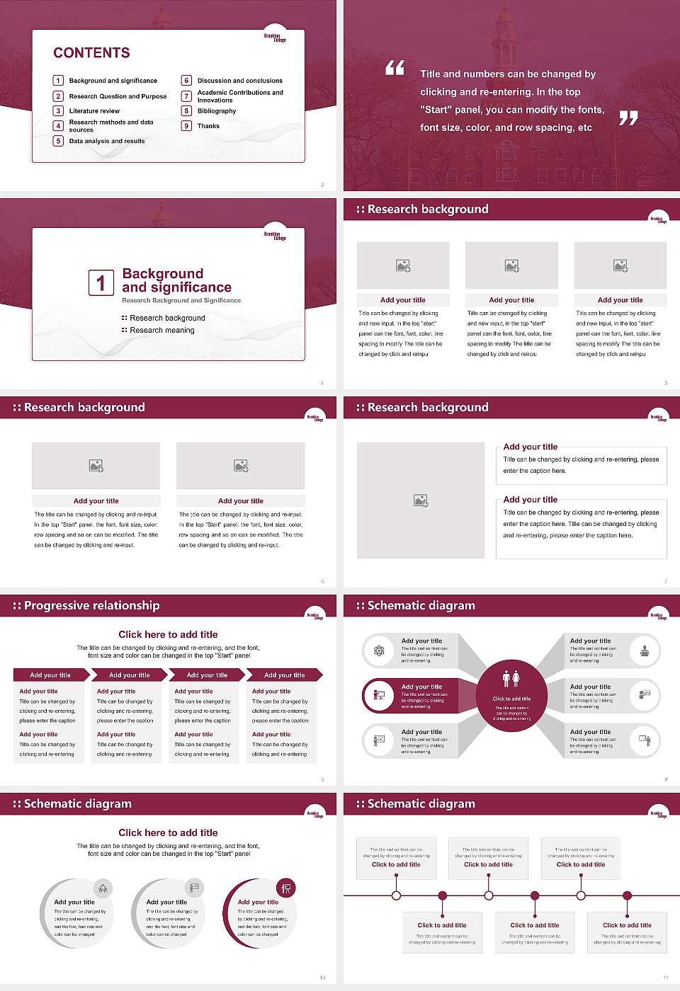 Brooklyn College Graduation Thesis Defense PPT Template16:9 ratio PPT effect preview image2