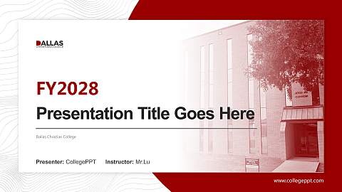 Dallas Christian College Academic Presentation/Research Findings Report PPT Template