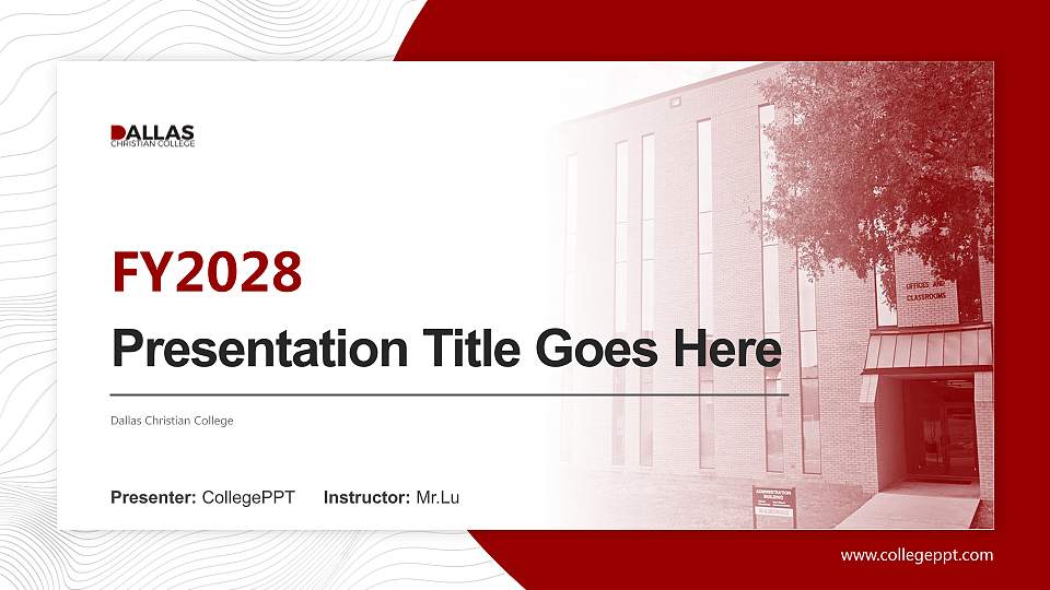 Dallas Christian College Academic Presentation/Research Findings Report PPT Template16:9 ratio PPT effect preview image