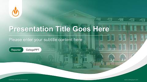Culinary Institute of America Lecture Sharing and Networking Event PPT Template