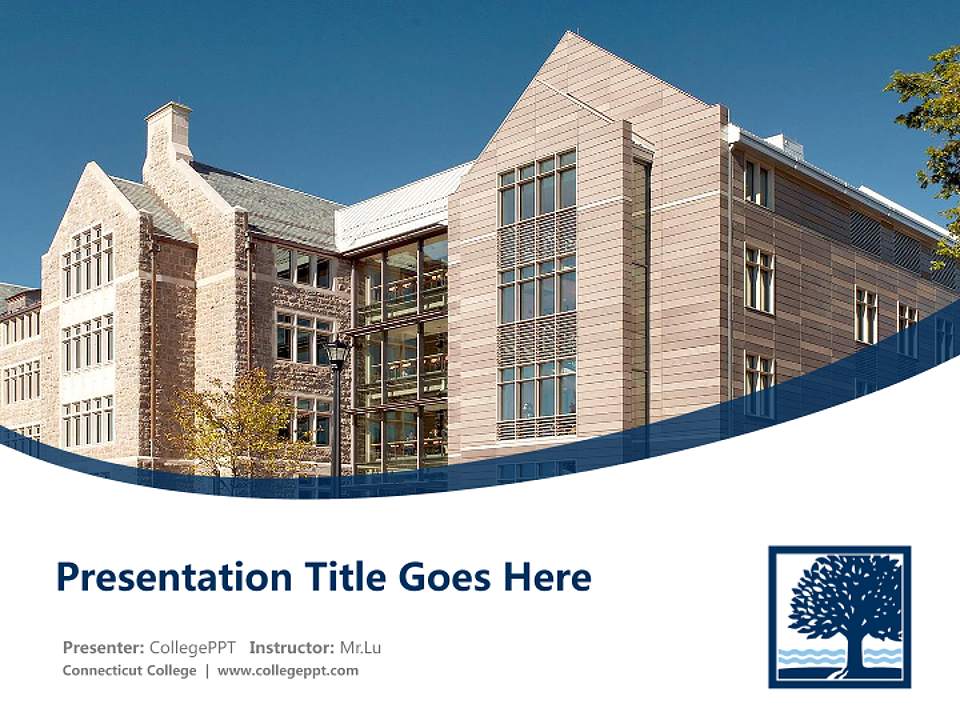 Connecticut College Course/Courseware Creation PPT Template4:3 ratio PPT effect preview image5