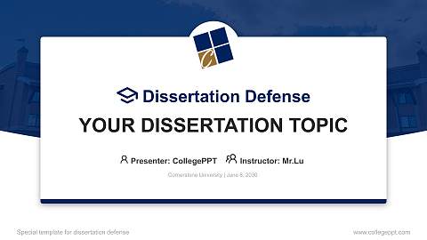 Cornerstone University Graduation Thesis Defense PPT Template